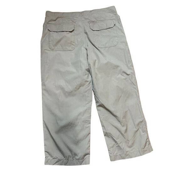 J. Crew Women’s Tan Cargo Pants Size 32 Utility Lightweight Drawstring Waist - Picture 2 of 7